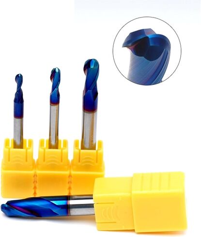 R0.5mm-r6mm 2 مزامير الكرة المذبحة الطواحين (0.5/0.75/1/1.5/2/2.5/3/3.5/4/5/6 مم) 1pc (R1.25x50L) in Saudi Arabia