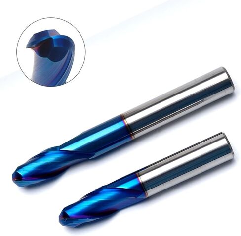 R0.5mm-r6mm 2 مزامير الكرة المذبحة الطواحين (0.5/0.75/1/1.5/2/2.5/3/3.5/4/5/6 مم) 1pc (R1.25x50L) in Saudi Arabia