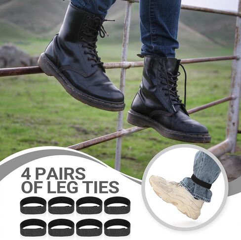 8 أجزاء من أحذية التمهيد ، حذاء حذاء أسود مرن أحذية عسكرية مرنة أشرطة أحذية قابلة للتعديل عصابات في الكاحل وحزام الكاحل للرجال in Kuwait