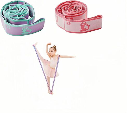 حزام تمتد للأطفال مرونة جمباز تمتد فرقة رقص الباليه مع 8 حلقات قابلة للتعديل تمرين تقريع حزام للأطفال in Kuwait