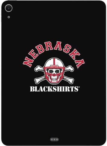 Skinit Skinit Tablet Skin Compatible مع Ipad Air 11in (2024-2025) - تصميم جامعة Nebraska Blackshirts المرخصة رسميًا in Saudi Arabia