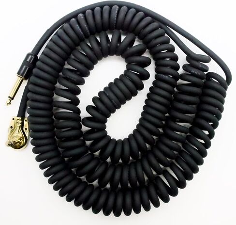 AESTIVATE 20ft/6M كابل الغيتار ملفوف موصل فطيرة L-S Coil Coil Coled Curly Curly cable actureed 1/4 inch angle to straition (20 قدمًا) in Kuwait