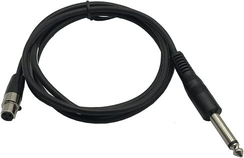 Seadream 1/4 بوصة ذكر إلى 3 دبوس صغير XLR الإناث الإناث الجيتار الجيتار سلك سلك سلك الكبلات لجسم AKG جهاز الإرسال نظام اللاسلكي MINI XLR إلى 1/4 "6.35 مم (أسود 3 قدم) in Kuwait
