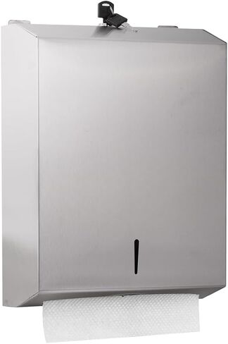 Douke Paper Pafenser Mount Wall Mount Commercial C-Fold/Multi-Fold/Tri-Fold ، Dousing Touchless Towel Supenser مع Lock (Silver) in Saudi Arabia