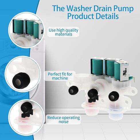 WTW8000DW5 MVW6200KW1 WTW7000DW4 WTW7040DW1 WTW7300DW0 صمام ماء المياه الغسالة لـ MAYTAG WTW8040DW2 MVW6230HW2 WTW8127LC0 WTW8040DW4 WTW8127LW0 MVW6230HW1 in Saudi Arabia