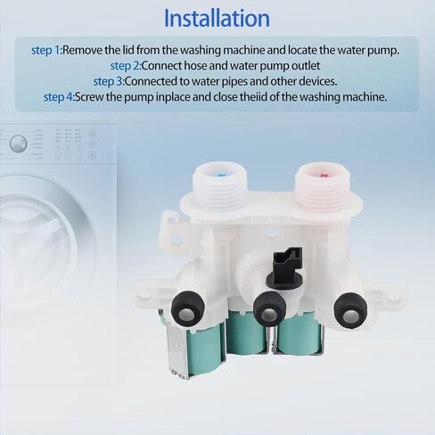 WTW8000DW5 MVW6200KW1 WTW7000DW4 WTW7040DW1 WTW7300DW0 صمام ماء المياه الغسالة لـ MAYTAG WTW8040DW2 MVW6230HW2 WTW8127LC0 WTW8040DW4 WTW8127LW0 MVW6230HW1 in Saudi Arabia