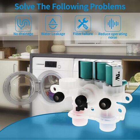 WTW8000DW5 MVW6200KW1 WTW7000DW4 WTW7040DW1 WTW7300DW0 صمام ماء المياه الغسالة لـ MAYTAG WTW8040DW2 MVW6230HW2 WTW8127LC0 WTW8040DW4 WTW8127LW0 MVW6230HW1 in Saudi Arabia