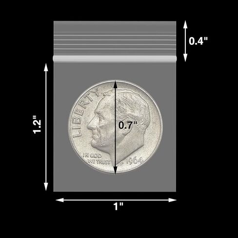 3" x 4" 4 Mil Clear Plastic Zip Bags, Bulk of 120pcs Small Business Storage Bag with Resealable Zipper Top Bag for Pills, Jewelry, Travel, Packaging in Kuwait