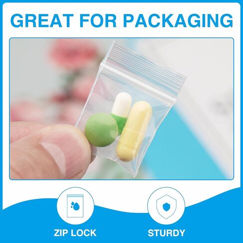 3" x 4" 4 Mil Clear Plastic Zip Bags, Bulk of 120pcs Small Business Storage Bag with Resealable Zipper Top Bag for Pills, Jewelry, Travel, Packaging in Kuwait