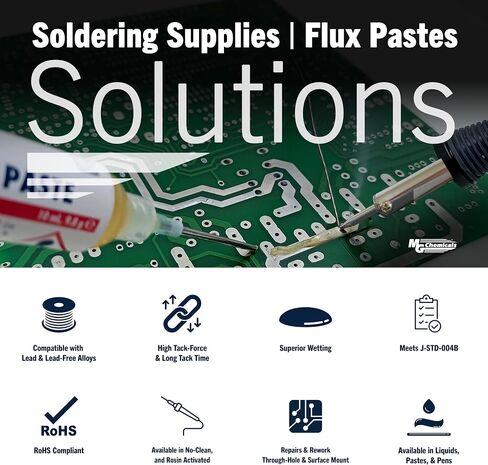 MG Chemicals 8342-10ML RA Rosin Flux Paste, 9.5 g Syringe in Saudi Arabia