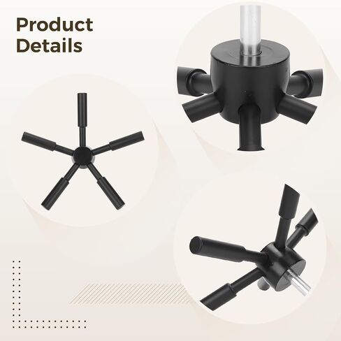 Steel Vault Door Handle, 5-Spoke Security Handle for Medium-Size Safes and Gun Cabinets, Dark Finish in Kuwait