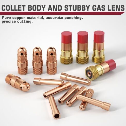 Arccaptain TIG Welding Torch Torch Kit 71 PCS ألومينا فوهة Collets Collets Body Bustby Gas Lens #12 Glass Cup Courtables Kit لـ WP-17/18/26-BLACK in Saudi Arabia