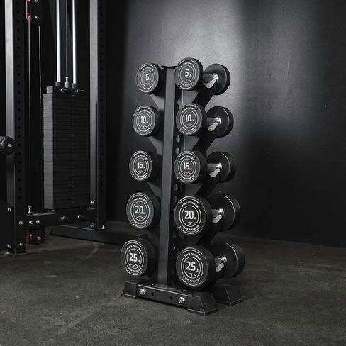 Titan Fitness 5 زوج رف Dummbell الرأسي أو البرج أو تكوين الإطار A ، يناسب 10 دمبل يصل إلى 50 رطلاً لكل منهما ، حواف الوضوح الواقية ، 500 رطل إجمالي ، إكسسوارات الصالة الرياضية المنزلية in Saudi Arabia