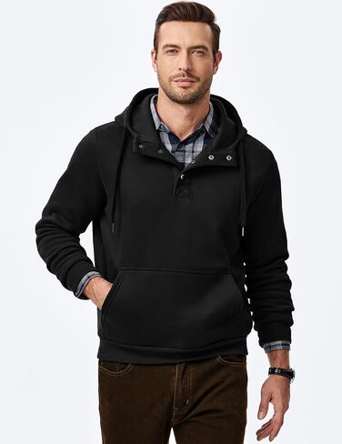 Jmierr Mens 2025 Casual Quarter الرباط Fleece Hoodie Pullover Fall Fall Winter Long Sweeve Buttshirts مع جيب in Saudi Arabia