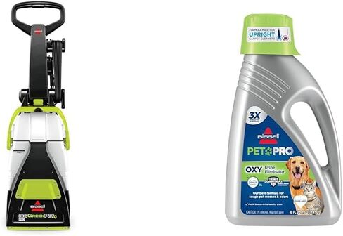 Bissell® Big Green® Professional Professional Cleaner with XL Dirtlifter Powerbrush ، خرطوم طوله طوله 9 بوصات ، وأداة صوتية قاسية 6 بوصات + شامبو سجادة الحيوانات الأليفة المحترفة ، 48 أونصة ، فضية ، فضية in Saudi Arabia