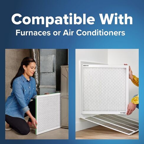 Filtrete 25x25x1 AC Furnace Air Filter, MPR 700, MERV 8, Tough on Pollen, Easy on Airflow, 3-Month Pleated 1-Inch Electrostatic Air Cleaning Filter, 6-Pack (Actual Size 24.81 x 24.81 x 0.81 in) in Saudi Arabia