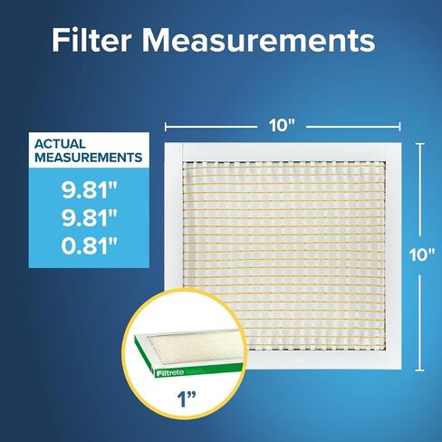 Filtrete 25x25x1 AC Furnace Air Filter, MPR 700, MERV 8, Tough on Pollen, Easy on Airflow, 3-Month Pleated 1-Inch Electrostatic Air Cleaning Filter, 6-Pack (Actual Size 24.81 x 24.81 x 0.81 in) in Saudi Arabia