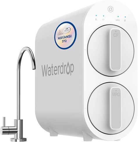 نظام التناضح العكسي لـ Waterdrop G2 ، نظام تصفية مياه RO بدون خزان 7 مرحلة ، تحت نظام ترشيح المياه بالوعة ، 400 GPD ، 1: 1 نقي للتصريف ، يقلل من TDS ، FCC المدرجة ، الولايات المتحدة الأمريكية Tech ، WD-G2-W in Kuwait