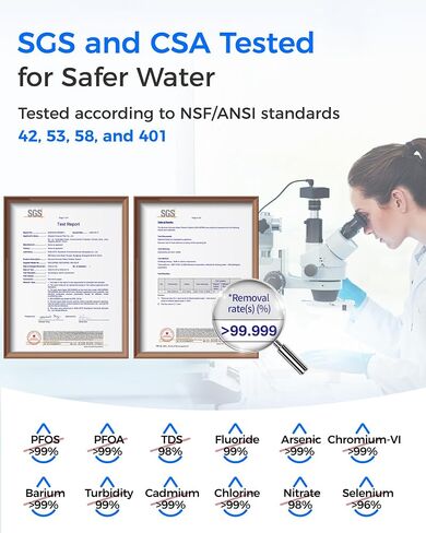 نظام التناضح العكسي لـ Waterdrop G2 ، نظام تصفية مياه RO بدون خزان 7 مرحلة ، تحت نظام ترشيح المياه بالوعة ، 400 GPD ، 1: 1 نقي للتصريف ، يقلل من TDS ، FCC المدرجة ، الولايات المتحدة الأمريكية Tech ، WD-G2-W in Kuwait