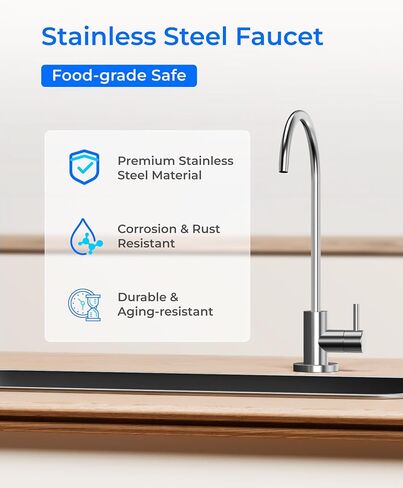 نظام التناضح العكسي لـ Waterdrop G2 ، نظام تصفية مياه RO بدون خزان 7 مرحلة ، تحت نظام ترشيح المياه بالوعة ، 400 GPD ، 1: 1 نقي للتصريف ، يقلل من TDS ، FCC المدرجة ، الولايات المتحدة الأمريكية Tech ، WD-G2-W in Kuwait