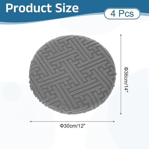 براز البراز Uxcell 2PCS Round ، 12-14 "Soft Soft Circle Circle Cushion Cushion Slipcover لمطعم Home Hotel Bar ، الأحمر in Saudi Arabia