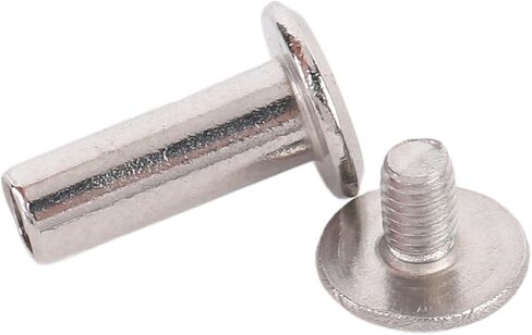 Vvikizy 100 Sets M2.5 Flat Round Head Rivet Stud Fastener Set, Stainless Steel Rivet and Screws, 3.5 * 10 * 7mm, for Leather Crafts Decoration (3.5 * 12 * 7mm) in Saudi Arabia