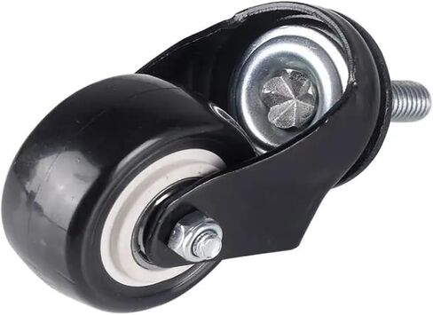 1 Piece/2 inch Swivel Caster M8/M10/M12 Screw/Double Bearing Swivel Brake Wheel/Silent Caster(Universal-8x15mm) in Saudi Arabia