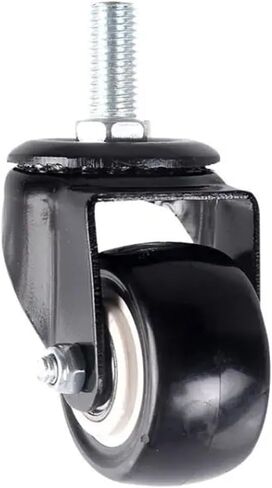 1 Piece/2 inch Swivel Caster M8/M10/M12 Screw/Double Bearing Swivel Brake Wheel/Silent Caster(Universal-8x15mm) in Saudi Arabia