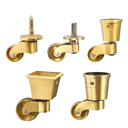 نقي النحاس النحاس دوارة المعادن المعدنية مسطحة العجلات الثقيلة دعم الأثاث الصامت دعم الساق سرير (أ) in Kuwait