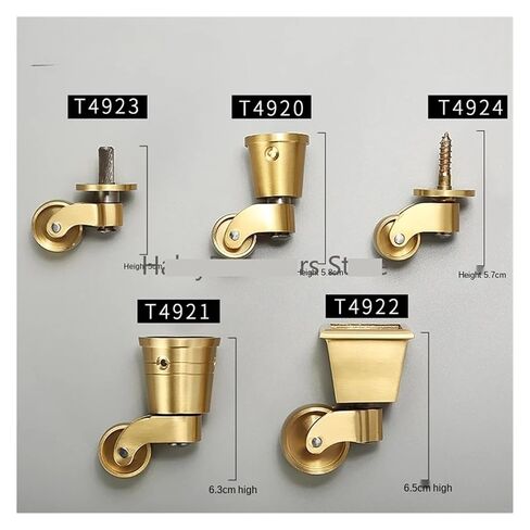 نقي النحاس النحاس دوارة المعادن المعدنية مسطحة العجلات الثقيلة دعم الأثاث الصامت دعم الساق سرير (أ) in Kuwait