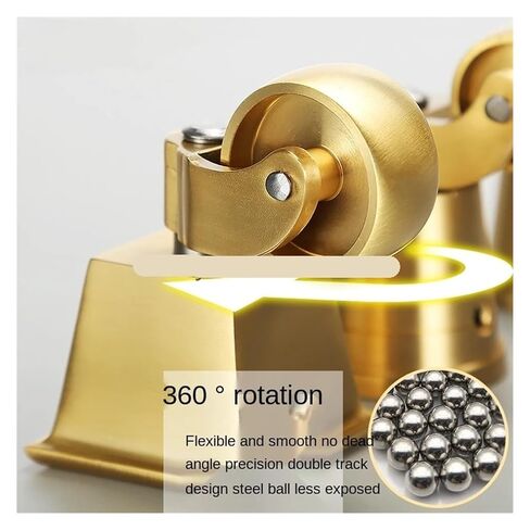 نقي النحاس النحاس دوارة المعادن المعدنية مسطحة العجلات الثقيلة دعم الأثاث الصامت دعم الساق سرير (أ) in Kuwait