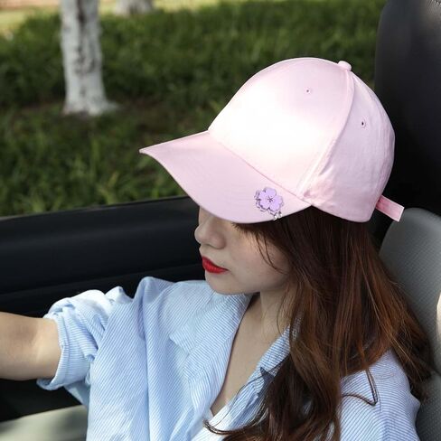 2pcs علامة كرة غولف مغناطيسية مع مقطع قبعة ، شكل زهرة أرجوانية شكل مغناطيس قوي علامة الكرة الجولف الملحقات متعددة الاستخدامات للنساء هدية لاعبي الجولف in Kuwait