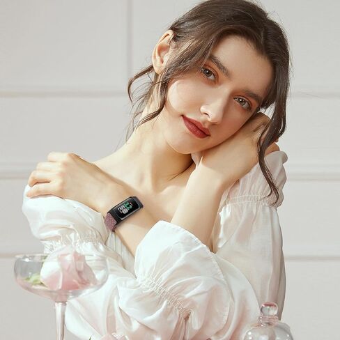 Braided Band Compatible with Fitbit Charge 6/Fitbit Charge 5, Soft Nylon Solo Loop Adjustable Replacement Wristband for Women Men in Kuwait