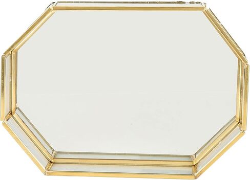 Glass Storage Box Copper Welding Jewelry Display Box, Mini Gold Fern Cactus Planter Organizer Tray in Saudi Arabia