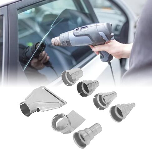 فوهة لحام الحرارة 7pcs 35mm فوهة فوهة مجموعة فوهة الهواء الساخن من الفولاذ المقاوم للصدأ لحام الأنابيب PVC تقلص in Saudi Arabia