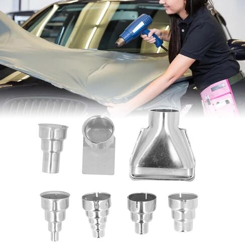 فوهة لحام الحرارة 7pcs 35mm فوهة فوهة مجموعة فوهة الهواء الساخن من الفولاذ المقاوم للصدأ لحام الأنابيب PVC تقلص in Saudi Arabia