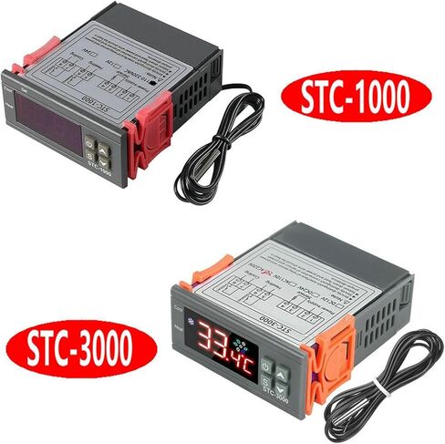STC-1000 STC-3000 LED ترموستات رقمية لدرجة حرارة الحاضنة تحكم حراري التزحلق التدفئة التبريد 12V 24V 220V (STC-3000 AC 110-220V) in Kuwait