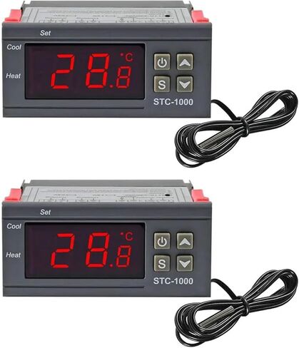 STC-1000 STC-3000 LED ترموستات رقمية لدرجة حرارة الحاضنة تحكم حراري التزحلق التدفئة التبريد 12V 24V 220V (STC-3000 AC 110-220V) in Kuwait