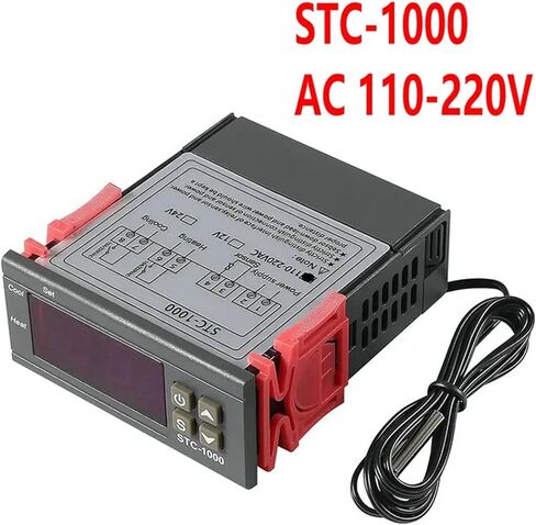 STC-1000 STC-3000 LED ترموستات رقمية لدرجة حرارة الحاضنة تحكم حراري التزحلق التدفئة التبريد 12V 24V 220V (STC-3000 AC 110-220V) in Kuwait