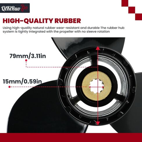 9 1/4 × 10 مروحة قارب الملعب المروحة الألومنيوم لـ Suzuki 8-20HP المحركات الخارجية ، 3 شفرات 10 أسنان ، مرجع OEM رقم 58100-90L60-019 ، RH in Kuwait
