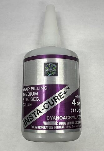 Bob Smith Insta-Cure+ Medium Viscosity Gap Filling CA Glue, 4 oz Purple Label Bottle, 5-10 Second Set Time, Cyanoacrylate. BSI, Hobby Bolts, Made in The USA! in Saudi Arabia