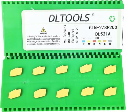 DLTOOLS Industrial GTN-2 (SP200) CVD المغلفة (الأصفر) CNC Carbide إدراج أدوات قطع الصلب ، 10 ٪ in Kuwait