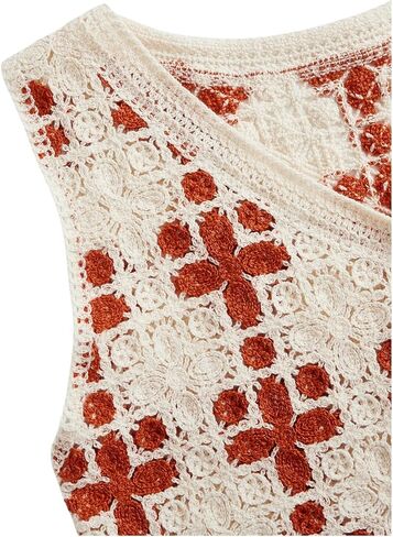 Verdusa Women's Button Front Vest V Neck Sleeveless Knit Crochet Sweater Vest in Saudi Arabia