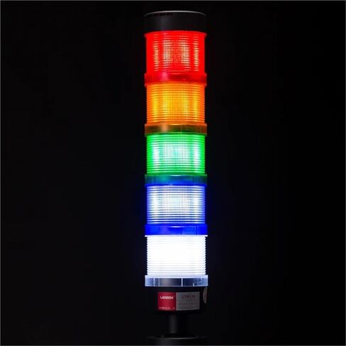1PCS LED Signal Stack Stack Disk قاعدة ثابتة دوارة فلاش في 1 تحذير من برج ضوء DC12V/24V NO BUZZER (4LAYERS 220V NO BUZ) in Saudi Arabia