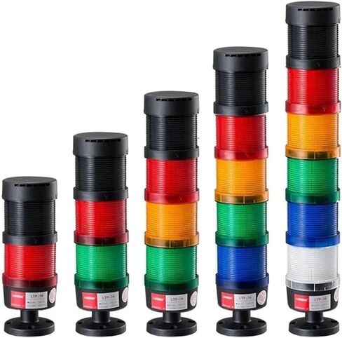 Signal Stack Lamp Rotary Flash Always On LED Adjustable Warning Light Tower DC12V /24V AC110V/220V/380V with Buzzer(2Layers 12V Buzzer) in Saudi Arabia