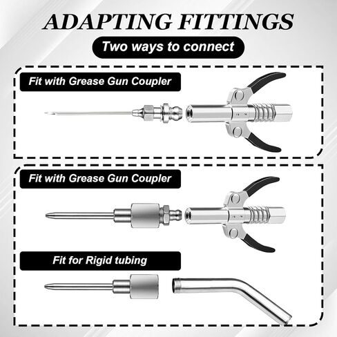 6-Pack Grease Needle Accessory Set, Stainless Steel Grease Needle Tip Kit Fitting Tool Accessory in Saudi Arabia