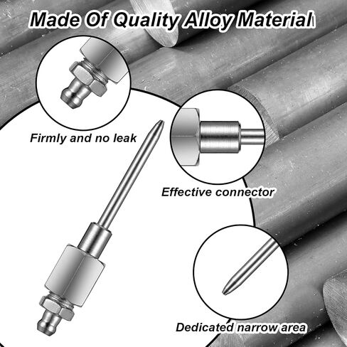 6-Pack Grease Needle Accessory Set, Stainless Steel Grease Needle Tip Kit Fitting Tool Accessory in Saudi Arabia