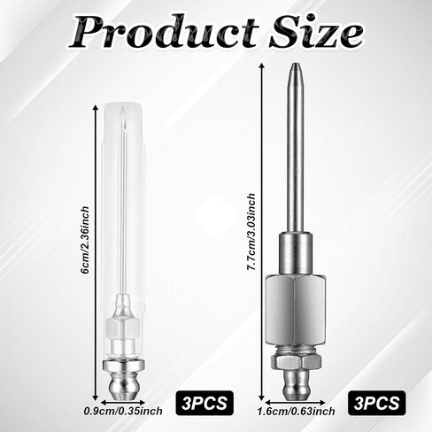 6-Pack Grease Needle Accessory Set, Stainless Steel Grease Needle Tip Kit Fitting Tool Accessory in Saudi Arabia