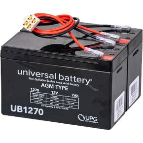 AlveyTech 24 Volt Battery Pack for Razor E300 & E325 Scooter (9Ah, Version 11 & 13+) - Replacement Set of 2 Premium Rechargeable AGM Batteries with Wiring Harness and 3-Pin 2-Wire Connector in Saudi Arabia