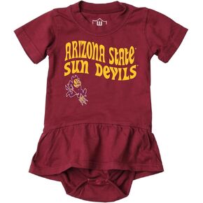 Wes and Willy College Sports Fan Baby Girls Ruffle Hopper Romper in Kuwait
